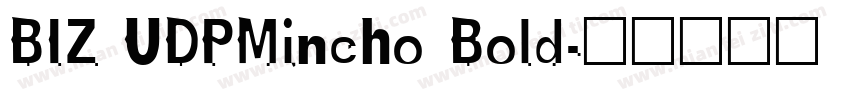 BIZ UDPMincho Bold字体转换
